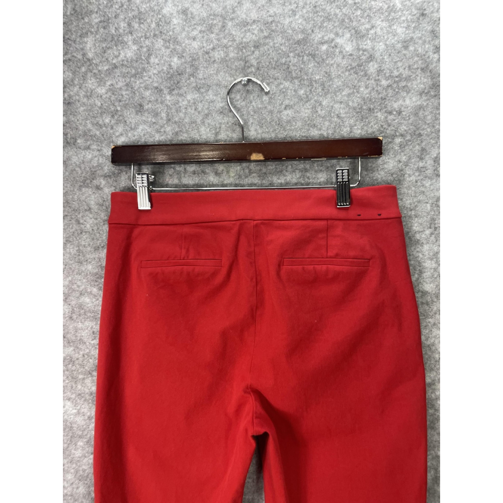 J.CREW Pants Womens 6 Red Kelsey Crop Straight Twill Stretch Casual Work Office - Picture 9 of 11